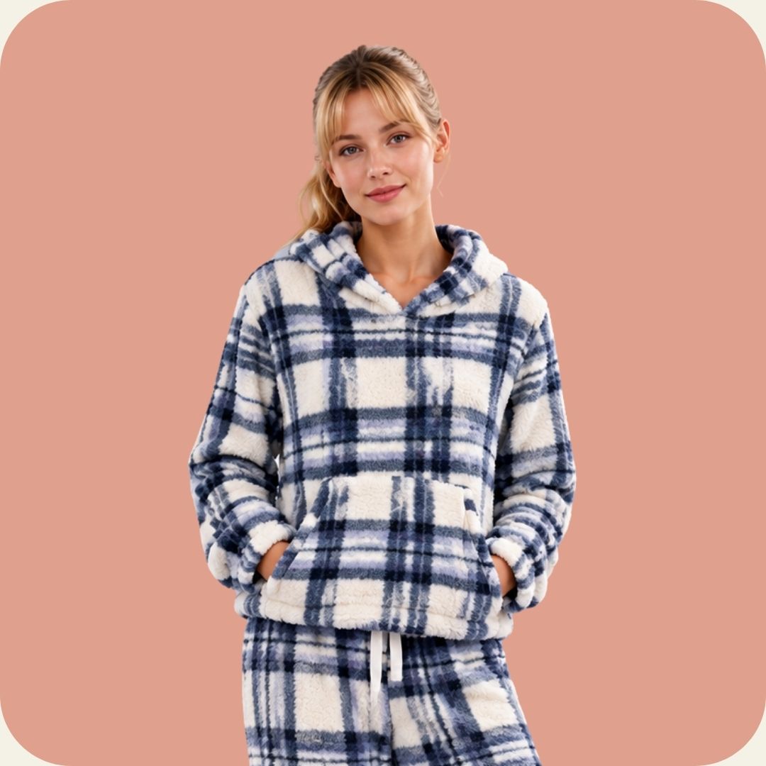 Blue & White Cozy Pajama