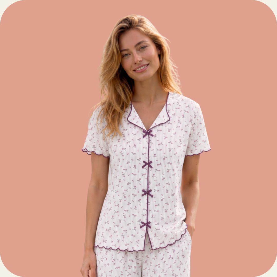 Purple Flowers Pajama