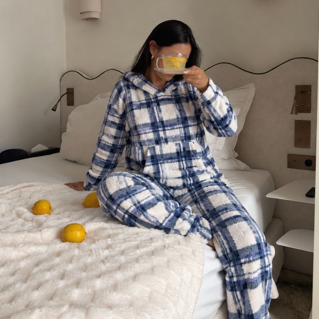 Blue & White Cozy Pajama