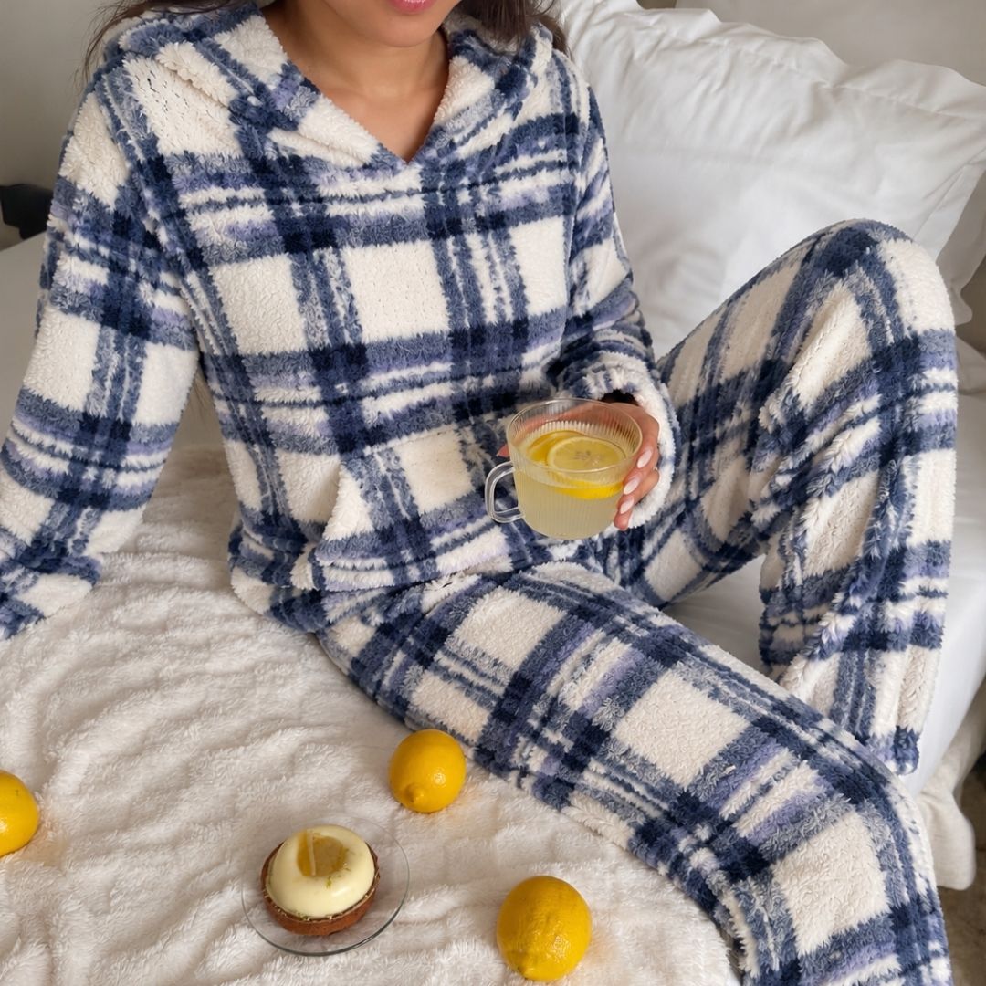 Blue & White Cozy Pajama