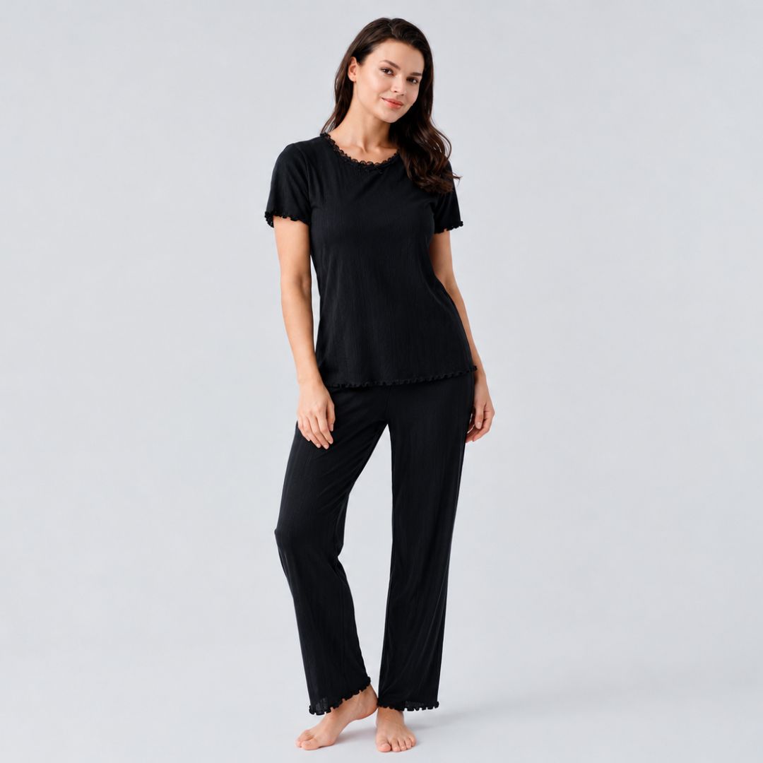 Black Cotton Set