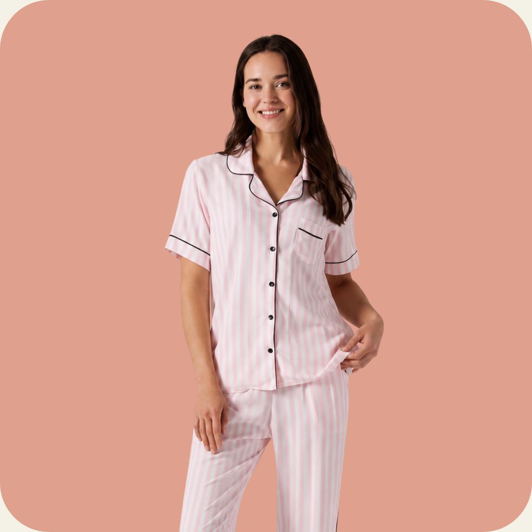 Patterned Pink & White Classic Set